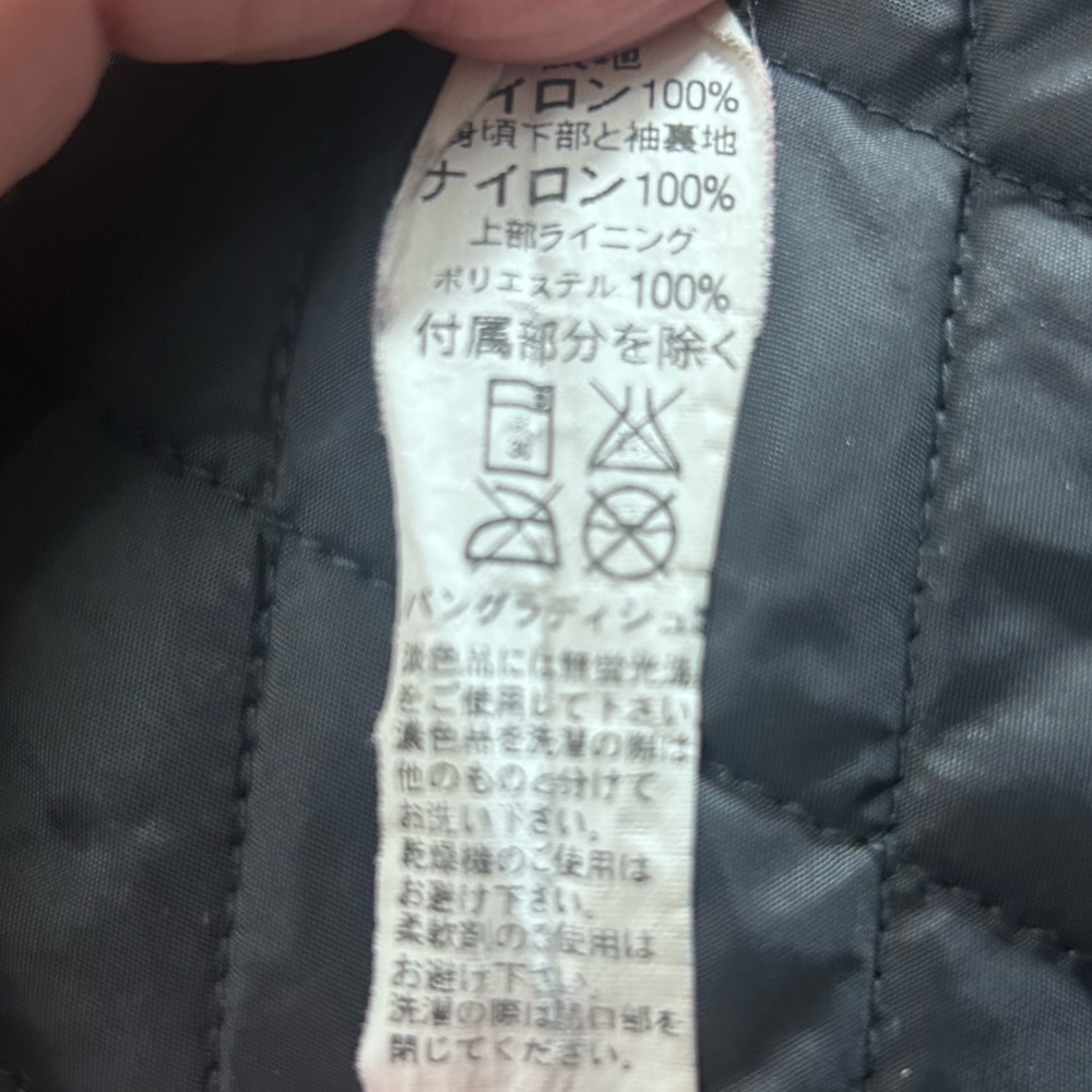 L.L Bean Winter Warmer Coat M Navy Flannel Quilted Hood Water Resistant - Picture 15 of 16
